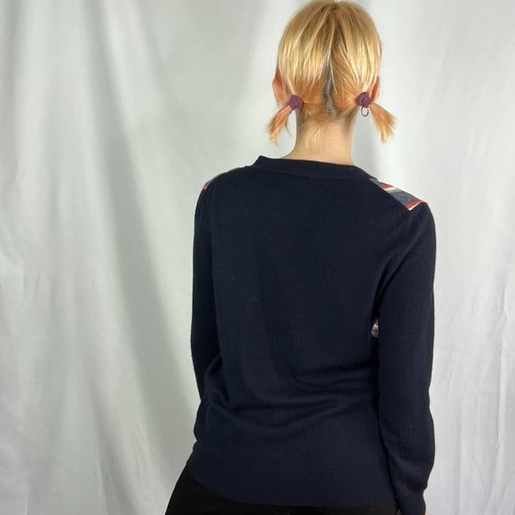 J. Crew Navy Cardigan with Cashmere - Picture 4 of 12